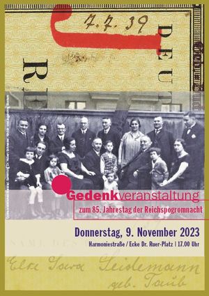 Gedenkveranstaltung zum 85. Jahrestag der Reichsprogromnacht - Bild
